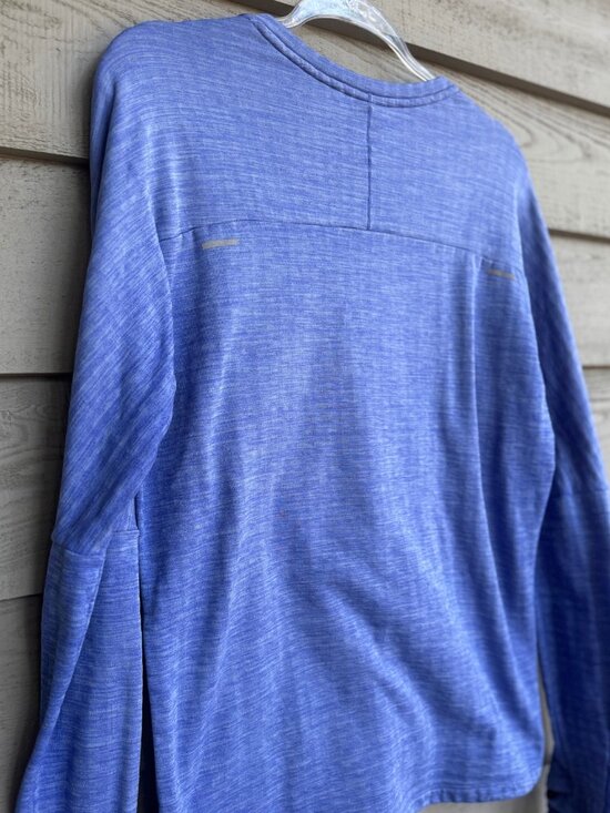 Nike Running Dri-FIT Long Sleeve Shirt Blue M - Picture 4 of 9